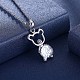 Trendy 925 Sterling Silver Pendant Necklace NJEW-BB30745-2
