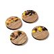 Transparent Resin & Walnut Wood Pendants RESI-N025-045A-3