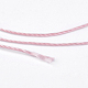 ポリエステル糸  カスタム織りジュエリー作りのために  ピンク  1mm  約230m /ロール NWIR-K023-1mm-05-2
