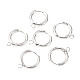201 Stainless Steel Huggie Hoop Earring Findings STAS-P283-01D-S-3