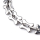 304 Stainless Steel Dog Bone & Oval Link Chain Bracelet for Women BJEW-G669-22P-2