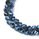 Electroplate Transparent Glass Beads Strands EGLA-N002-39-F04-3
