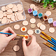HOBBIESAY 50Pcs 30.5mm Blank Natural Beech Wood Slices Log Color Flat Round Wooden Discs 3.5mm Thick Without Textures Smooth Unfinished Wooden Circle Tags for Arts Crafts Paint Projects WOOD-HY0001-01-3