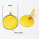 Brass Leverback Earring Findings KK-I004-G-NF-2