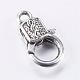 Tibetan Style Alloy Lobster Claw Clasps TIBE-T002-16AS-RS-2