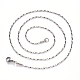 304 ожерелье-цепочка из кореаны из нержавеющей стали NJEW-S420-006C-P-2