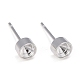 304 Stainless Steel Stud Earring Settings STAS-I088-H-04S-1