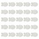 スーパーファインディングアルミペンダント  空白タグのスタンプ  魚  銀  24x38x1mm  穴：3mm  30個/箱 ALUM-FH0001-04-1