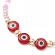 3-teiliges Set mit Armbändern aus Bunte Malerei- und Glassamen-geflochtenen Perlen in zwei Farben mit bösem Blick BJEW-JB09574-4