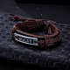 Bracelets de cordon en cuir à la mode unisexe BJEW-BB15515-A-2