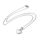 304 ожерелье из нержавеющей стали с подвеской в виде сердца для женщин STAS-E154-14P-2