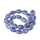 Fili di perle di diaspro macchia blu naturale G-S292-45-2
