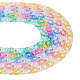 5 Stränge 5 Farben transparente handgefertigte Bordsteinkette aus Acryl AJEW-TA0001-15-4