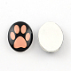 Dog Paw Prints Pattern Glass Oval Flatback Cabochons for DIY Projects GGLA-R022-40x30-84-2
