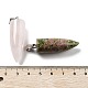 Natural & Synthetic Mixed Gemstone Pointed Pendants G-P520-03P-3