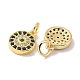 Real 18K Gold Plated Brass Micro Pave Cubic Zirconia Pendants KK-L209-039G-06-2