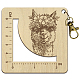Règle au crochet à cadre carré en bois DIY-WH0536-002-1