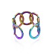 304 anillo de brazalete de anillos entrelazados de acero inoxidable RJEW-N038-085-3