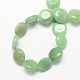 Flat Round Gemstone Natural Green Aventurine Stone Beads Strands G-S110-14mm-08-2
