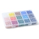Fili di perline di vetro placcato 3000 pz 15 colori EGLA-YW0001-47-7