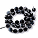 Agate à bandes noires naturelles / brins de perles d'agate à rayures G-R482-13-10mm-2