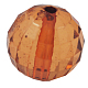 サンディブラウンカラーの分厚いフーセンガム風ビーズ  透明なアクリル多面カットラウンドビーズ  直径約22mm  穴：3mm X-PL544Y-12-1