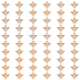 Dicosmetic 60 pz api collegamenti connettore api collegamenti connettore oro chiaro fascini di collegamento pendenti in cristallo con doppio anello strass connettori charms ciondolo in lega per creazione di gioielli ALRI-DC0001-01-1