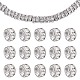 UNICRAFTALE 60pcs 6mm Disc Spacer Beads 316 Stainless Steel with Clear Crystal Rhinestone Beads Flat Round Bead Spacer Rhinestone Bead for Jewelry Making Findings STAS-UN0004-90P-1