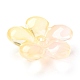 Bouchons de perles de verre peints au four transparents GLAA-A002-03-4