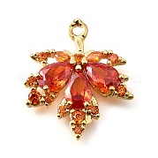Латунные микропаве прозрачные подвески с фианитом KK-U065-03G-02