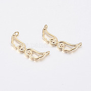 Long-Lasting Plated Brass Charms KK-F741-49G
