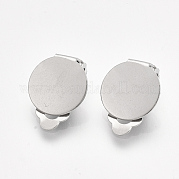 304 Stainless Steel Clip-on Earring Findings STAS-T045-33C-P
