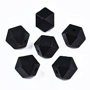 Граненые необработанные деревянные бусины WOOD-WH0014-01-E-A