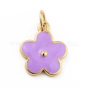 Подвески из латуни с покрытием из эмали KK-G387-09G-04