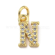 Буквица из латуни с подвесками из кубического циркония KK-Q814-26N-G