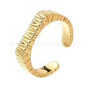 Латунные открытые манжеты для женщин RJEW-M022-05G