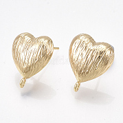 Brass Stud Earring Findings KK-T038-496G