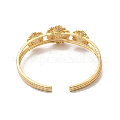 Браслеты из латуни с цветочным покрытием для женщин&nbsp;BJEW-C039-01G