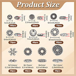 670 шт. 10 стиля бусины-распорки в тибетском стиле&nbsp;TIBEB-PH0005-45