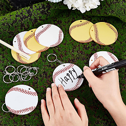 Наборы для самостоятельного изготовления брелока-подвески в виде бейсбольного мяча&nbsp;DIY-BC0005-23