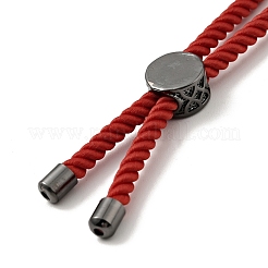 Bracelets coulissants en corde milan torsadée à moitié finis&nbsp;FIND-G032-01B-14