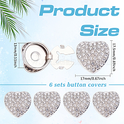 6 bouton de manchette en alliage de zinc&nbsp;BUTT-ME0001-36A