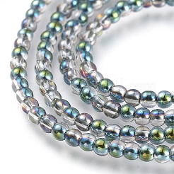 Стеклянные бусины с гальваническим покрытием &nbsp;X-EGLA-I013-2mm-HP01