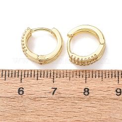 Pendientes de aro de circonio cúbico de micro pave de latón&nbsp;KK-CBA90BB-07G