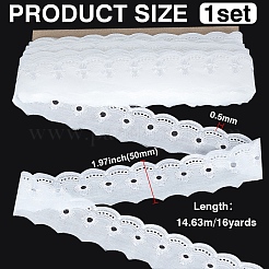 16 Yard Polyester-Spitzenbesatzband&nbsp;OCOR-WH0070-179A