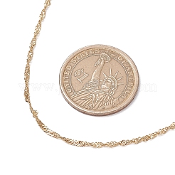 Ожерелья из сингапурской цепи из нержавеющей стали 304&nbsp;NJEW-JN05167-01