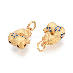 925 подвеска в виде лошади из стерлингового серебра с синей эмалью в виде козла.&nbsp;STER-T008-67G