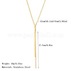 Collane a catena a Y in acciaio inossidabile 304 con chiusura a laccio per donna&nbsp;FZ8531