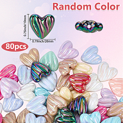 80 pz perline acriliche opache placcate color ab&nbsp;OACR-SP0002-45B
