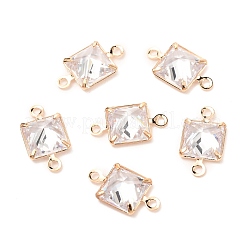 Соединители звеньев из латуни с микропаве и кубическим цирконием&nbsp;ZIRC-K087-11KCG